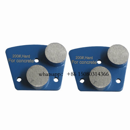 12PCS Blastrac Diamond Grinding Shoes with Dual Round Segments for Concrete and Terrazzo Flooring