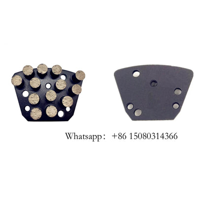Thirteen Round Grinding Segments Blastrac Diamond Polishing Pads ASL Trapezoid Head For Iron Horse Machine 12PCS