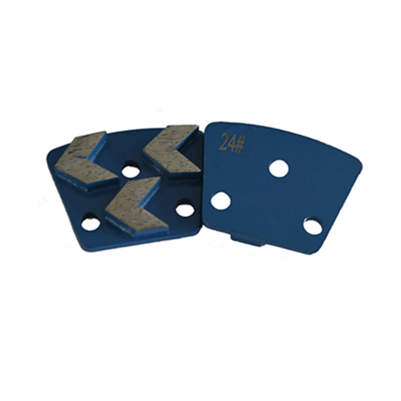 Three Arrow Segments Blastrac Trapezoid Diamond Grinding Pads for Concrete and Stone Floor 9 PCS