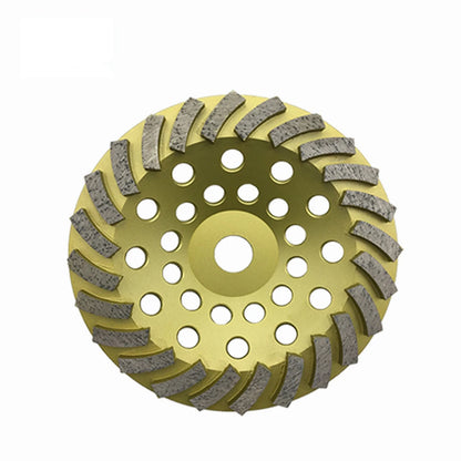 Diamond Turbo Grinding Wheel 7 Inch with 12/24 Metal Bars Concrete Disc D180mm Floor Polishing Pads - 3PCS