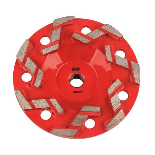 9PCS Z Shape Segments Diamond Cup Wheel - Multi Sizes Stone Grinding Disc with M14 Holes for Concrete and Terrazzo Floor Polishi