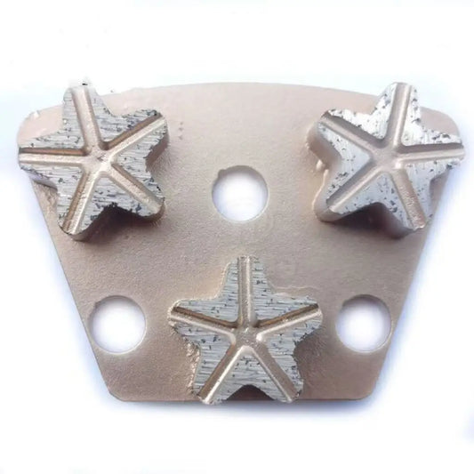 9PCS Trapezoid Diamond Grinding Shoes Disc with Triple Stars Segments for Concrete and Terrazzo Floor ASL Wolfpack FreeShipping