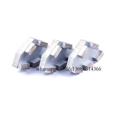 12PCS Cassani Diamond Grinding Shoes with Five Segments for Concrete and Terrazzo Floor Renovation