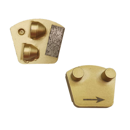 Werkmaster PCD Grinding Disc Double Pins Epoxy PCD Tools Concrete Coating Glue Floor Pads with Two Half Dovetail PCD 9PCS