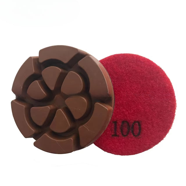 Customizable 3-Inch Copper Bond Flower Type Polishing Puck OEM Supported Abrasive Pad for Concrete