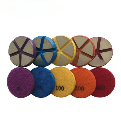 OEM Customized 3 Inch Ceramic Bond Transition Diamond Polishing Pads Dry or Wet Used for Stone Floor & Concrete Grinding